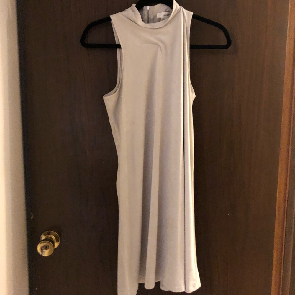 Suede shift dress
